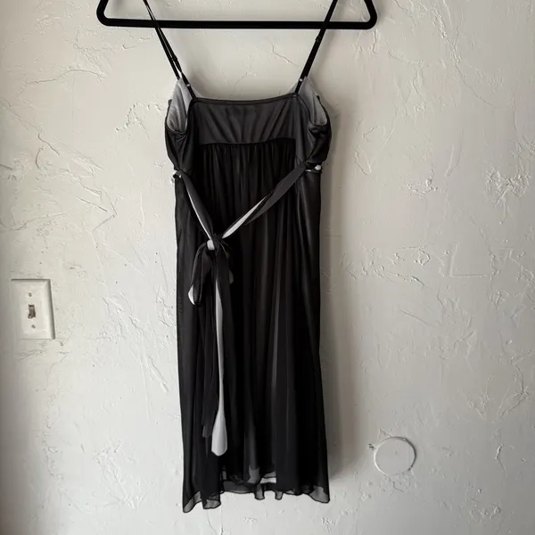 Ruby Rox Y2k Dress Whimsigoth Medium Black‎ Ombre Chiffon Empire Waist Party - Image 6
