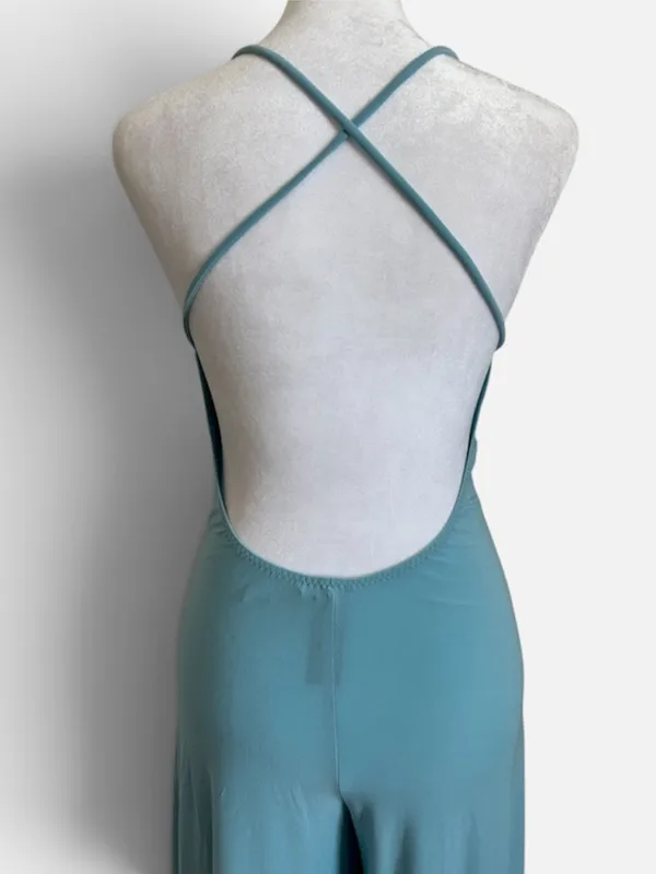 NORMA KAMALI x REVOLVE Slip Low Back Jersey Jumpsuit in Powder Blue Sz. XS - Image 12