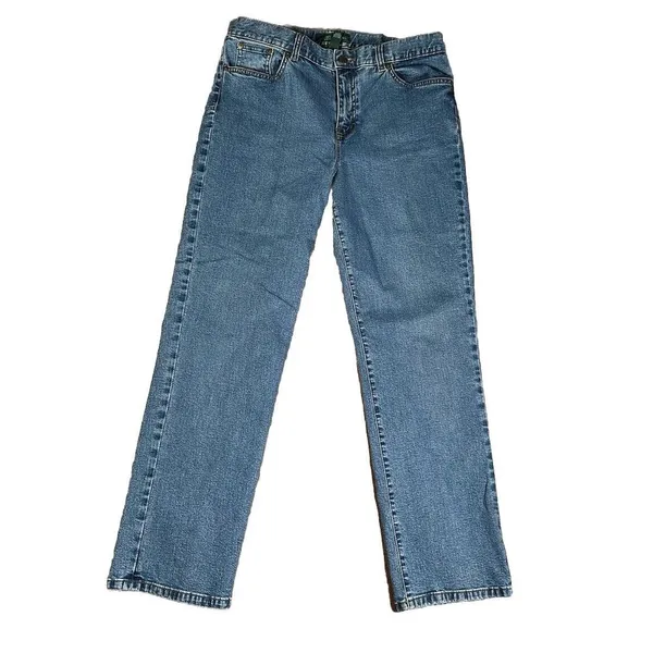 LRL Ralph Lauren Jeans Co. Womens Sz 10 Classic Straight Denim # FLAWS LOOPS‎ - Image 2