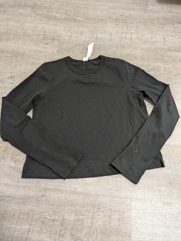 Lululemon Athletica Black Cotton Crewneck Size 2 - Image 2