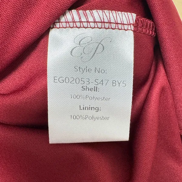 NWT Ever Pretty Burgundy High-Low Chiffon Flutter Sleeve Midi Dress‎ Size 6 - Image 7
