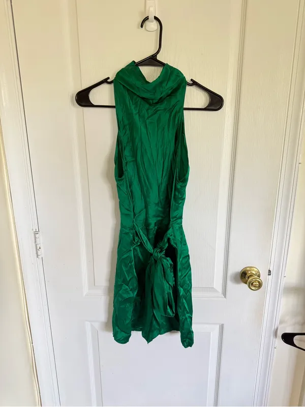 Amanda Uprichard Sandrine Dress in Dark Green - Image 3
