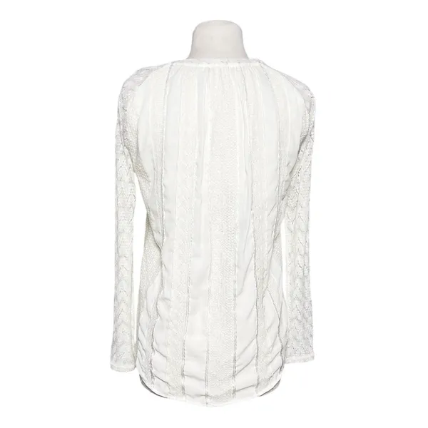 ANTHROPOLOGIE ONE SEPTEMBER Women’s Boho Ivory Sweater Knit Lave Top - Image 6