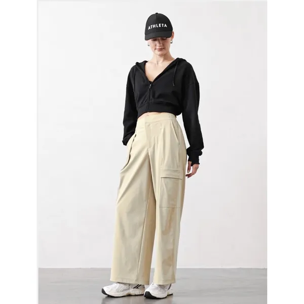 Athleta 4 Pinnacle Cargo Trouser Ecru Size 4 Regular - Image 9