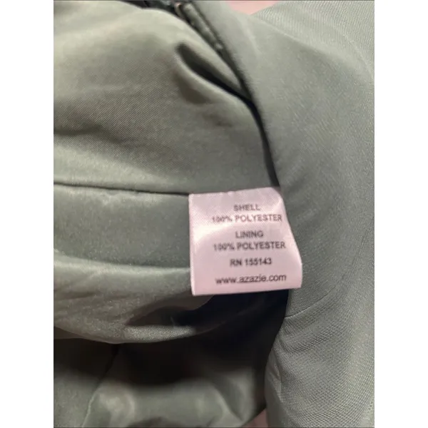 Azazie Bondi A-Line Ruched Chiffon Dress – Eucalyptus – Size 8 (Average) – NWT - Image 8