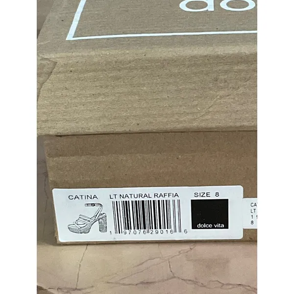 Dolce Vita Catina High Heels in Light Natural 8 with box Womens Platform Raffia - Image 10