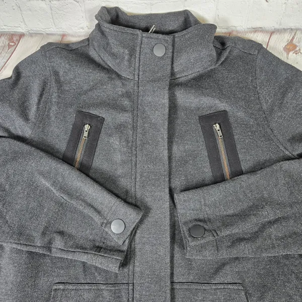 Cabi Charcoal Gray Mesh Back Jacket Womens Size Small Moto Style‎ 3184 - Image 5