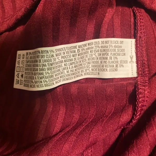 Forever 21 Maroon Ribbed Long Sleeve Fitted Bodycon Dress NWT - Image 5