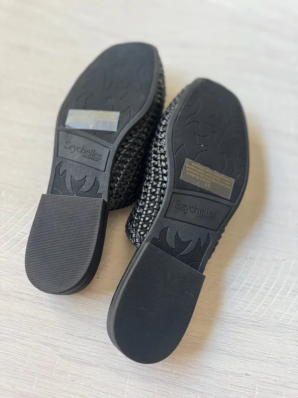 Seychelles Black Woven Mule Slide Sandals Size 9.5 - Image 7