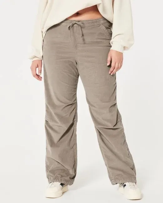 Hollister Adjustable Rise Parachute Baggy Corduroy Pants - Image 3