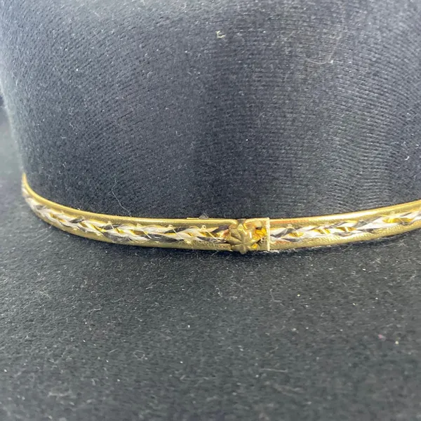 Cody James Black Wool Felt Cowboy Hat Gold Silver Metallic Band Western - Image 2
