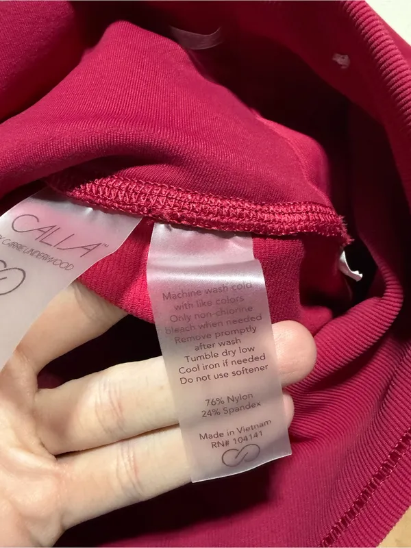 Calia Carrie underwood Women's ribbed Active Leggings red small - Image 9