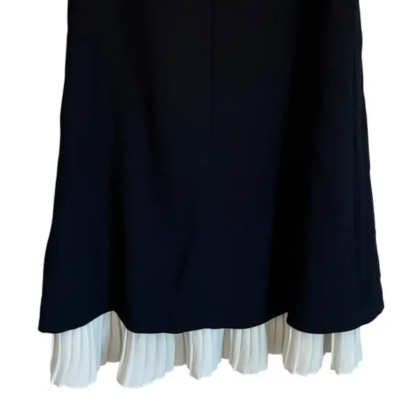 Nanette Lepore Navy Blue‎ Shift Dress Lace Peter Pan Collar Pleated Hem Womens 4 - Image 7