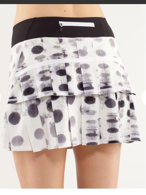 Rare Lululemon Run: Pace Setter Skirt polka dot black casual active spring - Image 3