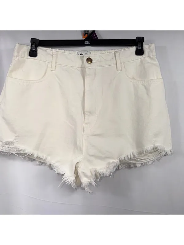 Show Me Your Mumu Tucson White Denim Shorts 32 - Image 2