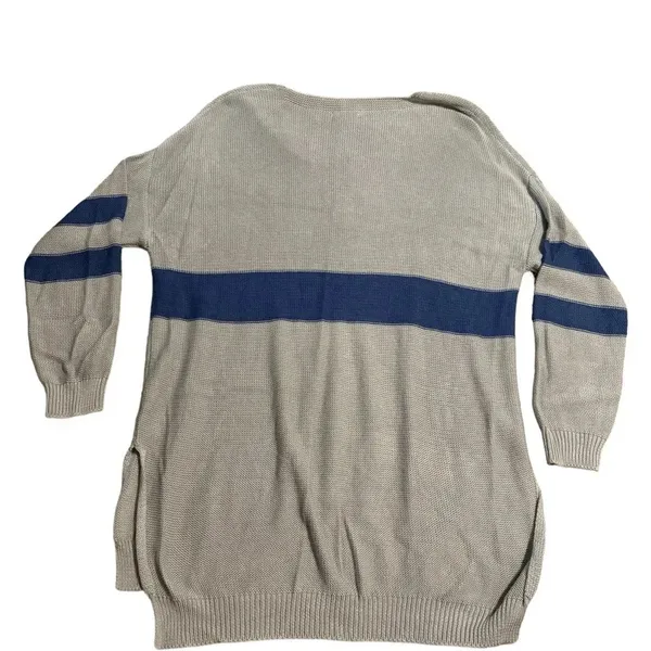 💙 Southern Shirt Company Striped Sweater 🤍‎ Women’s M Gray & Blue Knit 💙 - Image 2