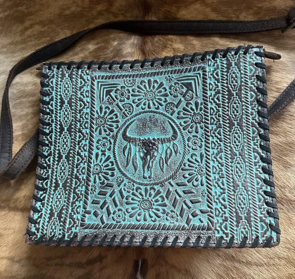 Genuine Leather Long Horn Purse - Image 2