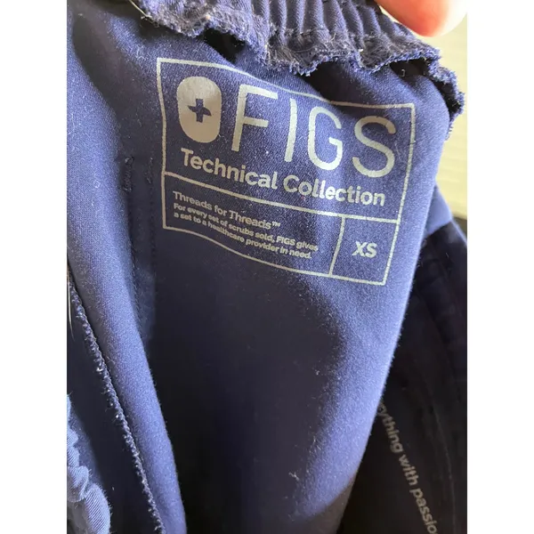 FIGS Technical Collection Scrub Pants Women XS Navy Blue Excellent Straight Leg - Image 6