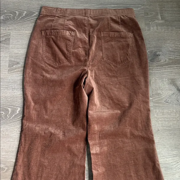 Anthropologie Pilcro Pull-On Mid-Rise Velvet Retro Flare Pants 32 - Image 12