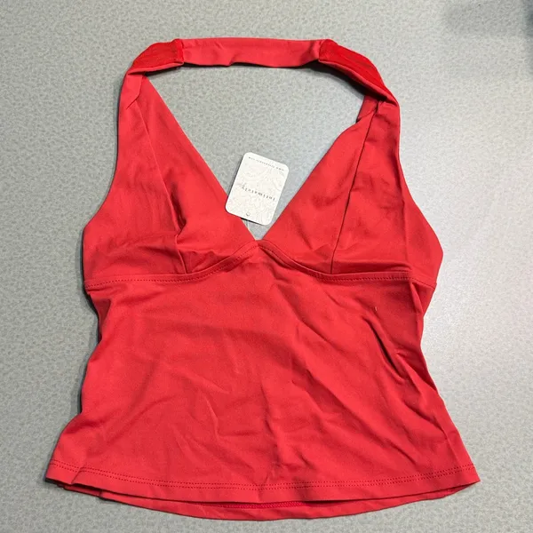 Intimately Free People Still Here Halter Top in Red Size X Small Boho Chic C15‎ - Image 4