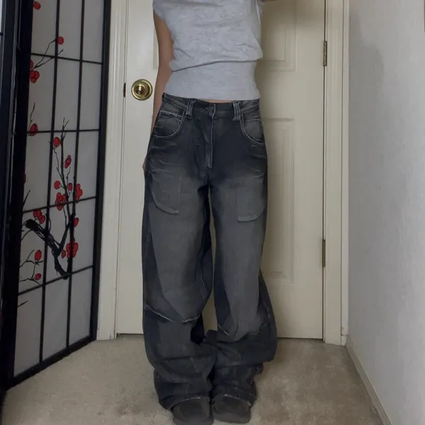 Jaded London | Baggy Angel Wings Studded Black Ethereal Colossus Jeans - Image 3