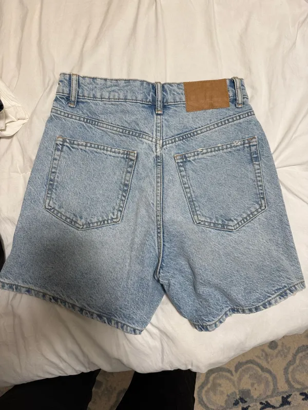 ZARA Denim Shorts High-Rise Mom Fit - Image 3