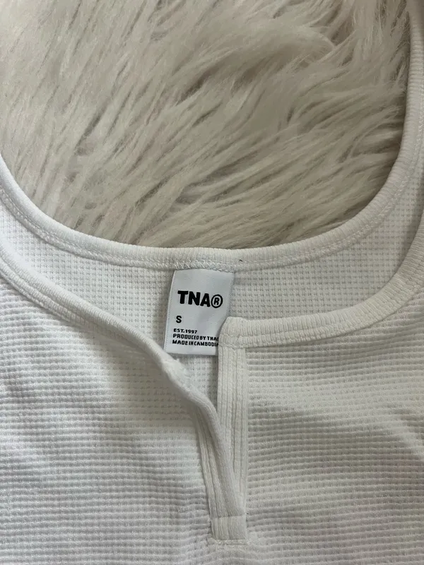 Aritzia TNA Tank Top Waffle - Image 2