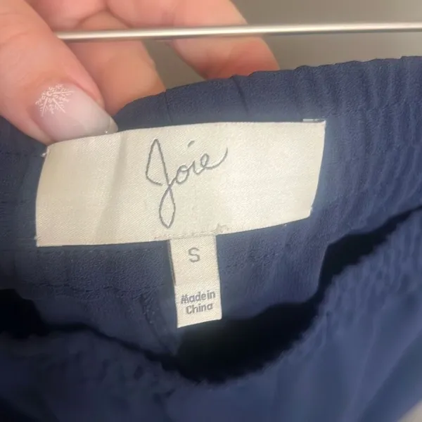 ✨Joie MARINER PANTS Cuffed Leg Crepe Jogger Navy Sz Small Pants✨ - Image 7