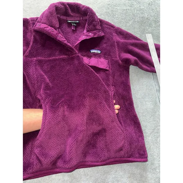 Patagonia‎ Womens Polartec Re-Tool Snap T Purple Fleece Pullover Size Small - Image 3