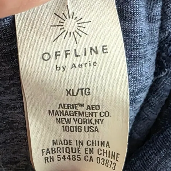 Offline by Aerie The Foldover Hugger Joggers Heather Blue Size XL - Image 7
