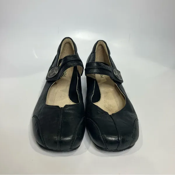 Josef Seibel black leather‎ mary Jane pumps women’s size 36 - Image 3