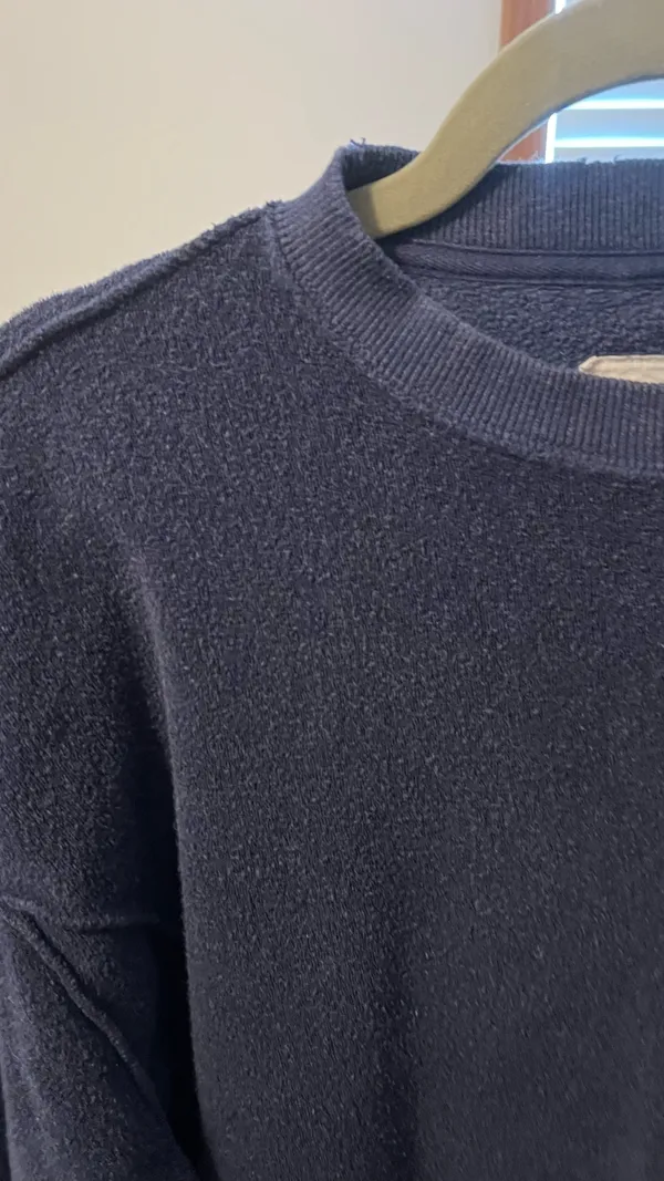 Aerie Navy Inside out Fleece Sweatshirt - Image 3