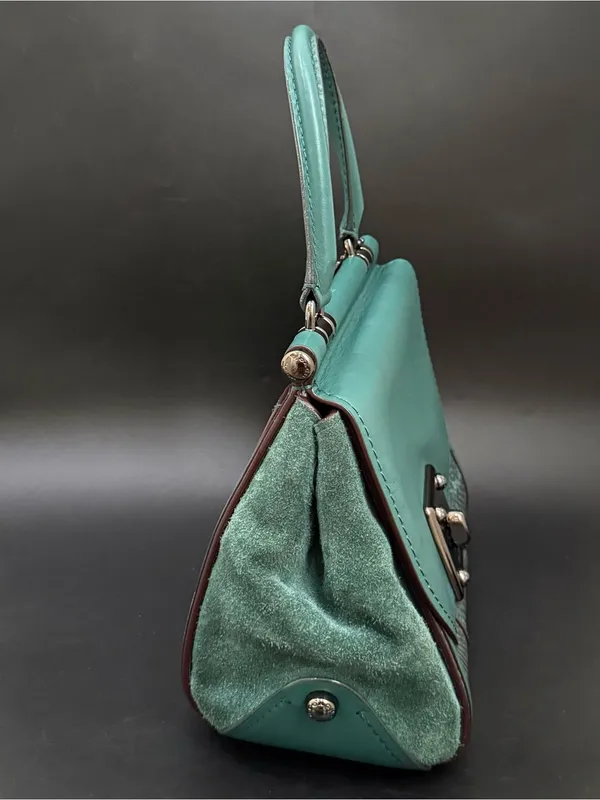 COACH 12086 Green Drifter Snakeskin Top Handle Crossbody Shoulder Bag - Image 2