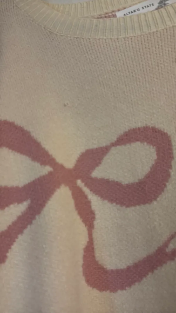 Altar'd State pink bow Sweater - Image 2