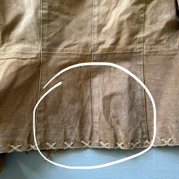 Vintage Jennyfer J Whipstitch Suede Leather Jacket - Image 8
