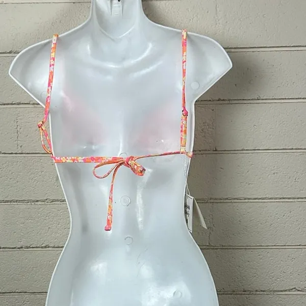 Kulani Kinis Floral Triangle Bikini Top size S NWT - Image 7