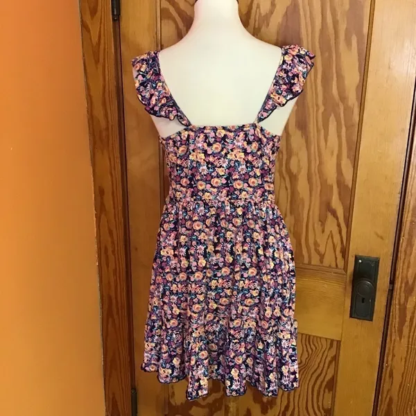 Bright Floral Feminine Ruffled Sun Dress - Image 7