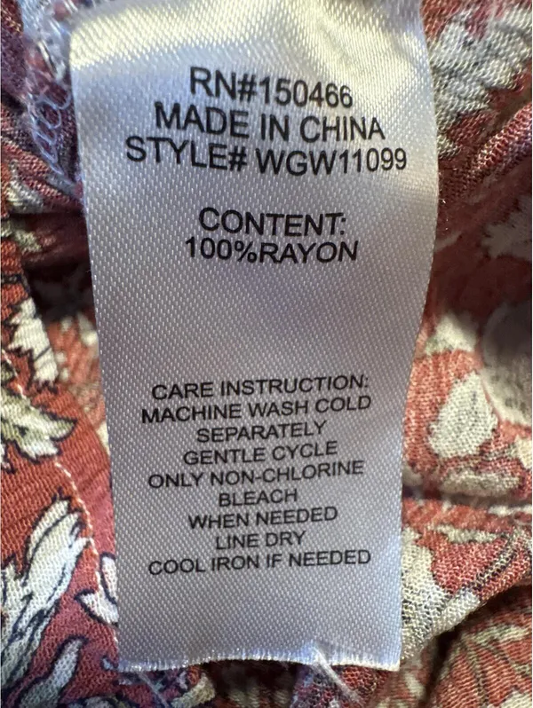 Market & Spruce Women's Floral Long Sleeve Blouse Size XL - Image 4