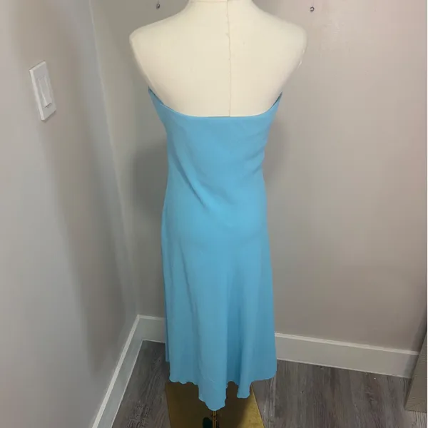 See You Monday Los Angeles Bright Blue Strapless Tube Maxi Dress Large - Image 3
