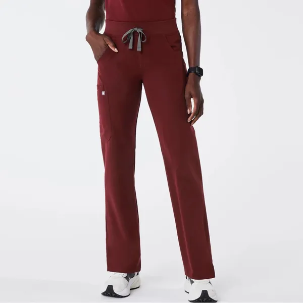 FIGS Burgundy Casma Three-Pocket Top & Kade Cargo Scrub Pants Set Size XL/XXL‎ - Image 5