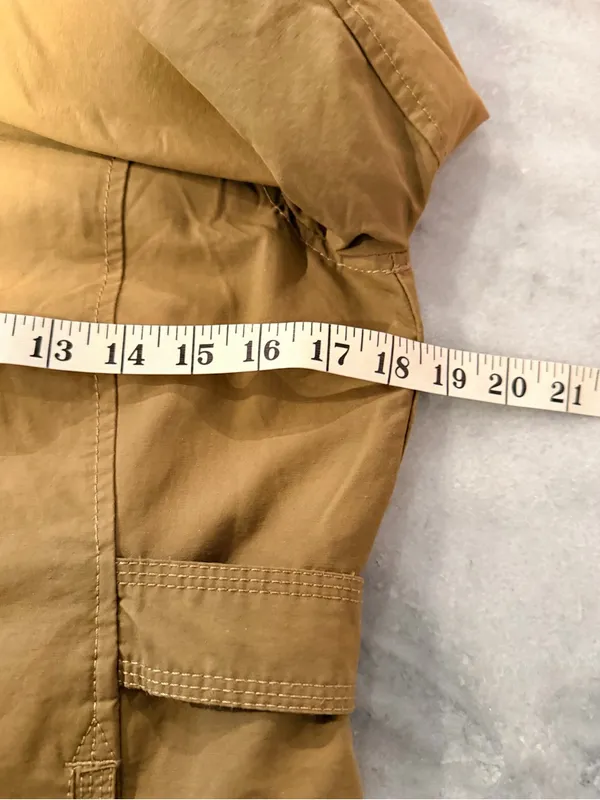 Eddie Bauer Size XS Tan Khaki Button Front Lined Mid Length Trench Coat Jacket - Image 9