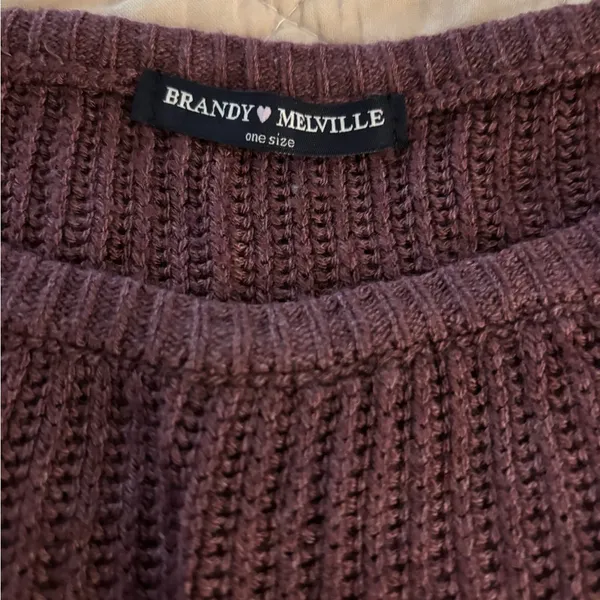 Brandy Melville Plum Knit Sweater - Image 9