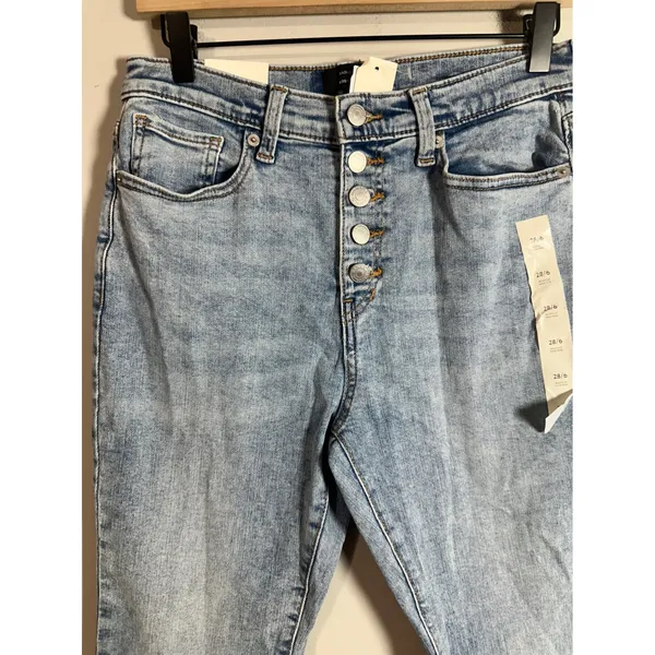 Banana Republic Bootcut High-Rise Cropped Jean Light Wash Button Fly 28/6 NEW‎ - Image 3