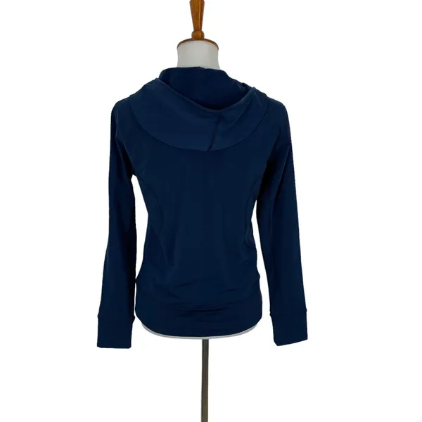 Levelwear Sweater Medium Blue Hooded Pullover Cozy‎ Athleisure Sport Streetwear - Image 5