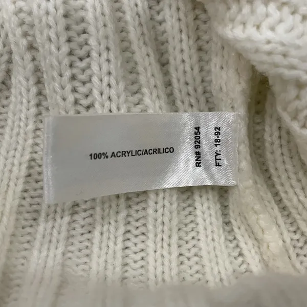 Carolyn Taylor White/ Cream Long Sleeve Cardigan Sweater Button Down XL - Image 4