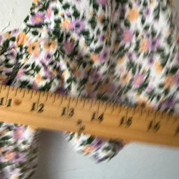 ASOS Floral Puff Sleeve Square Neck Midi Dress‎ Size XS Milkmaid Cottage Midi - Image 7