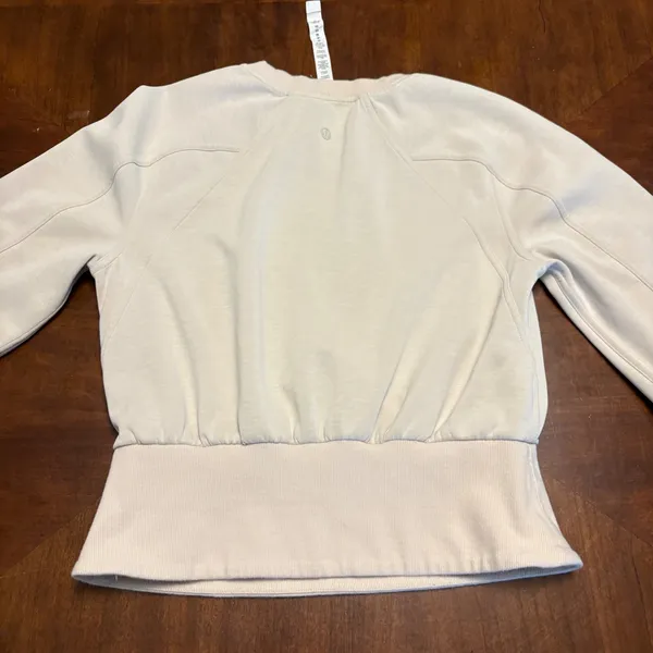 Lululemon Softstreme Gathered Waist Pullover Women 6 Peach Cream LW3GG8S - Image 3