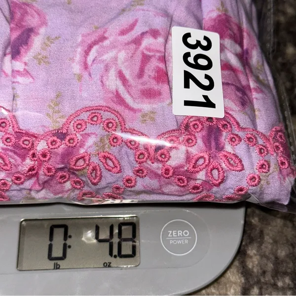 LoveShackFancy Women’s Size M Lilac Pink Floral Print Tiered Mini Skirt - Image 5