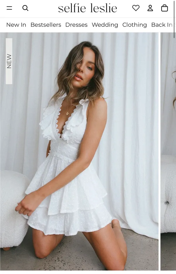 White Mini Dress - Image 7