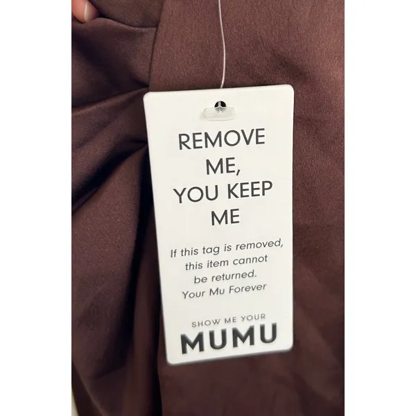 Show Me Your Mumu Jodie Dress in Chocolate Luxe Satin XL NWT - Image 6